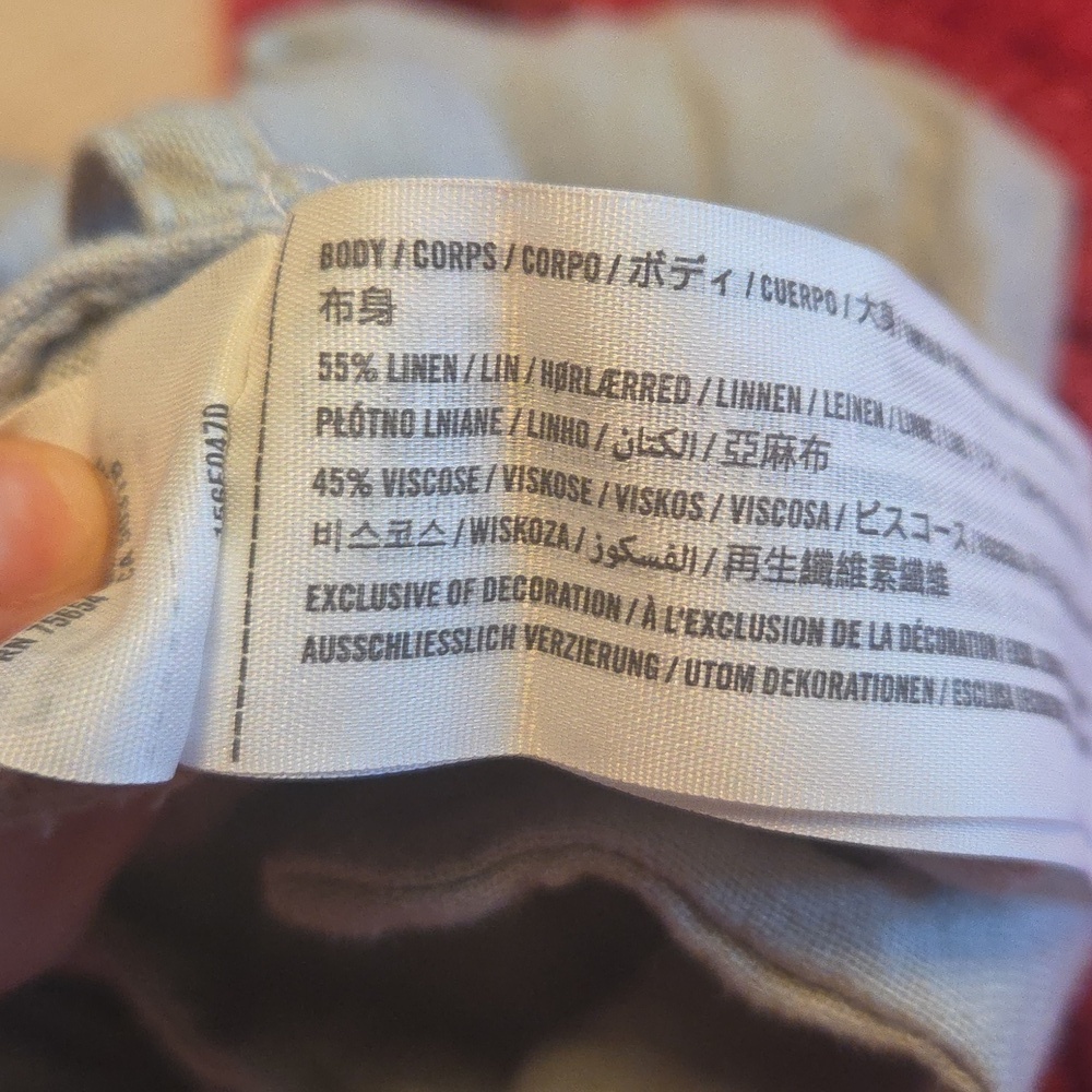 Abercrombie & Fitch Sloan Tailored Sage Wide Leg Linen Pants - Picture 5 of 8